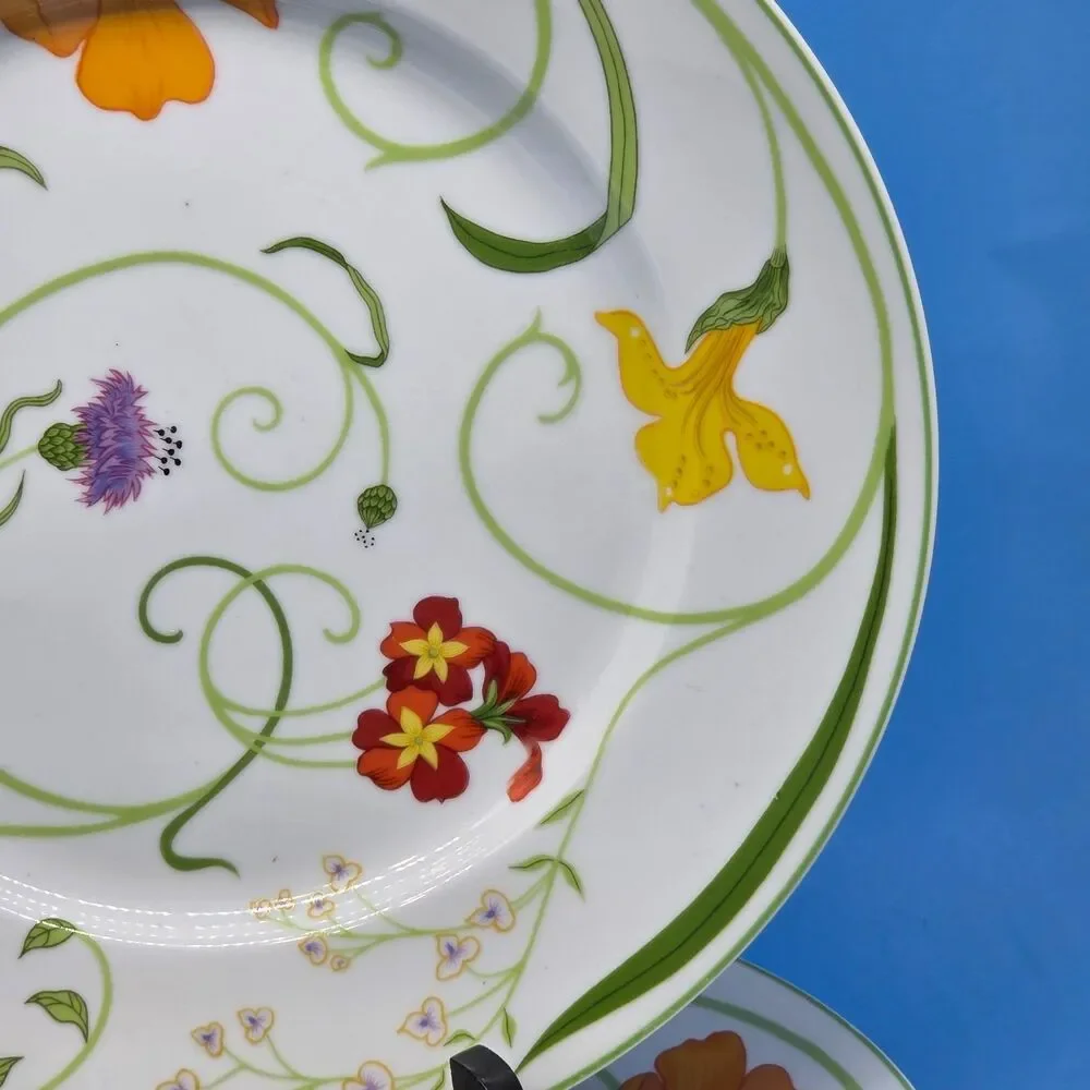 Denby Alice Fine China Portugal Dinner Plates 10 3/8